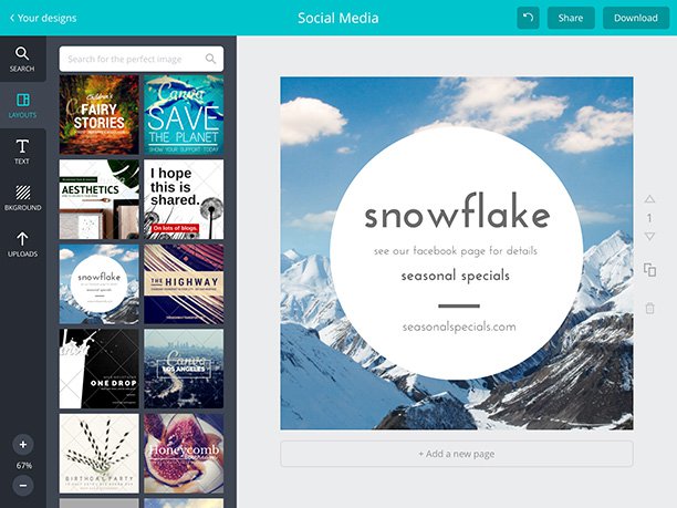 Graphic design tool for creating and marketing tool in one ? This is Canva.